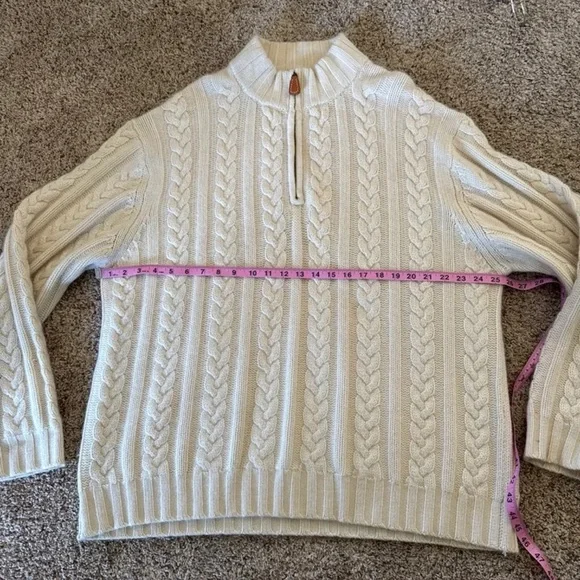 Daniel Cremieux 100% Cashmere Quarter Zip Sweater in Beige
size XXL - Picture 9 of 12